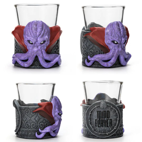 Mind Flayer dice cup from four angles