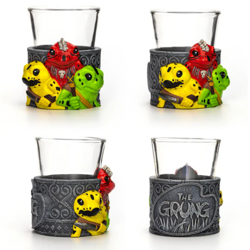 Grung dice cup from four angles