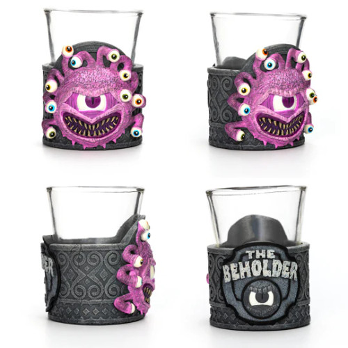 Beholder dice cup from four angles