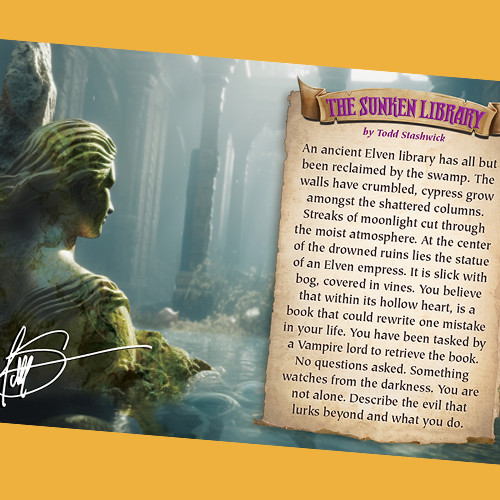 Example scenario, titled The Sunken Library