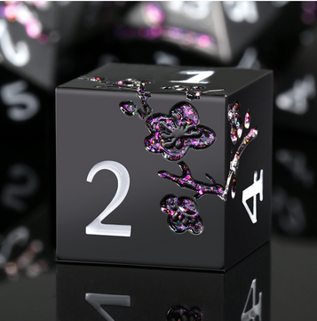 Close-up on the six-sided die