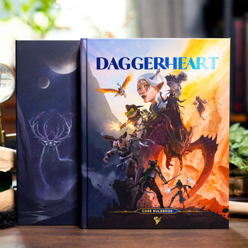 Daggerheart core rulebook, front and back art Daggerheart core rulebook, front and back art