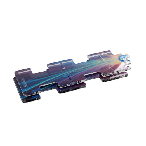 Track disassembled, its two parts stacked