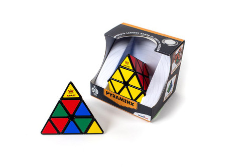 Pyraminx puzzle with packaging