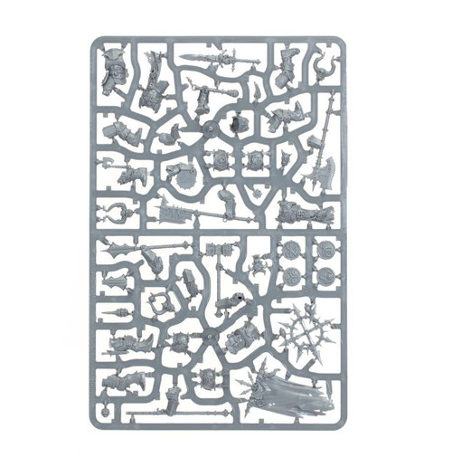The plastic pieces, needing to be assembled