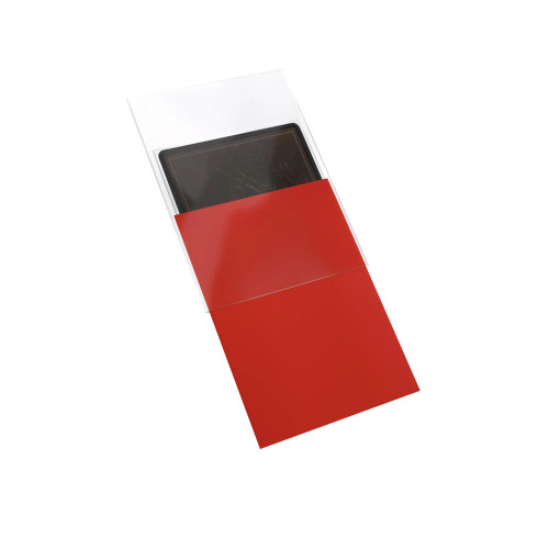 Example of a clear outer sleeve fitting over a sleeved card