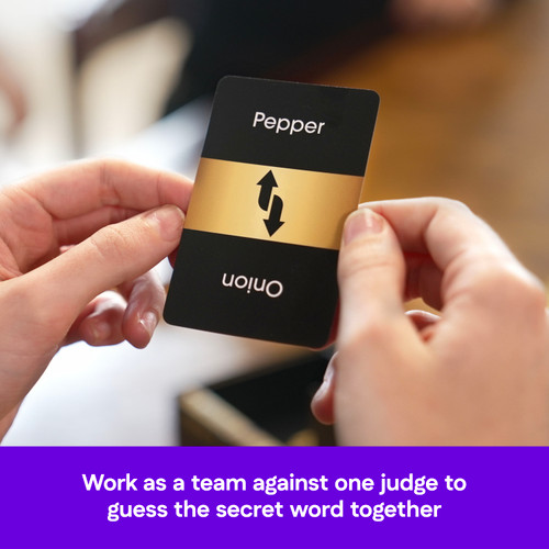 Example card with the words "Pepper" and "Onion"