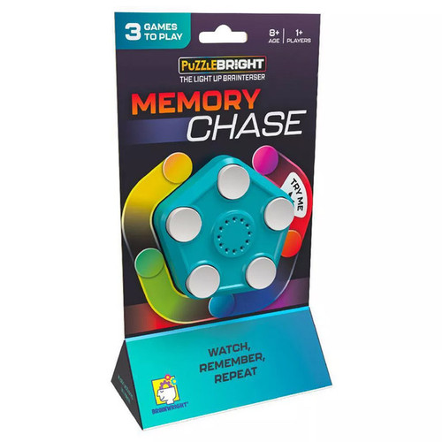 front of game in packaging with teal with 5 white/ changing lights