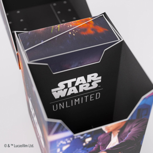 Deckbox opened to show card storage and token box within