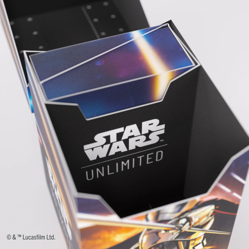 Deckbox opened to show card storage and token box within