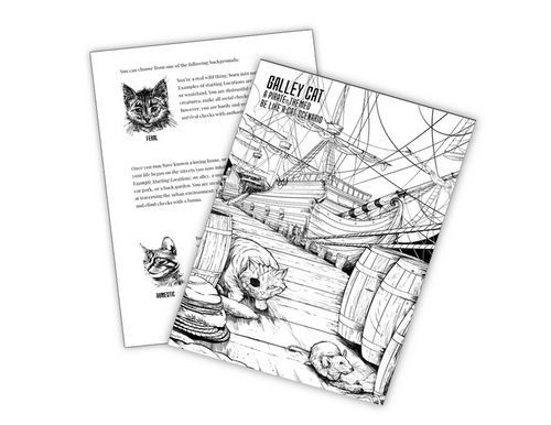 Rules pages with character-building information