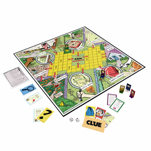 The game laid out with Peanut time and various cards and the cardboard characters with plastic piece.