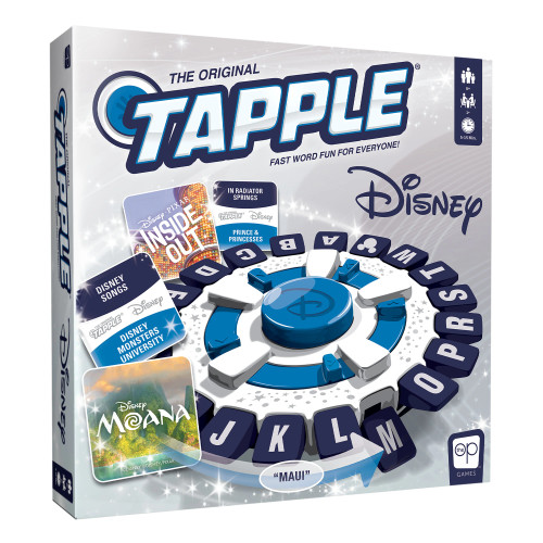 Game box, depicting the Tapple wheel and category cards