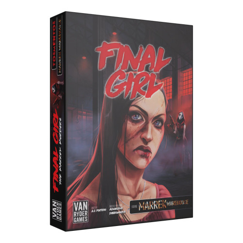 Feature box side two cover, featuring a Final Girl character and the killer