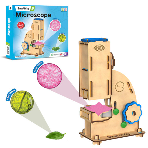 Kit packaging and completed microscope