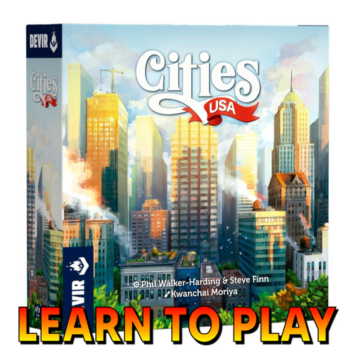 Event image, featuring the Cities USA game box