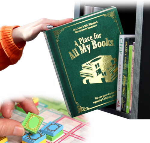 Green deluxe edition box on a bookshelf with gold foil art on the cover and spine Green deluxe edition box on a bookshelf with gold foil art on the cover and spine