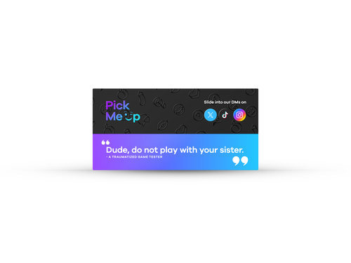 outside Side of box, black on top and Blue/Purple bottom
