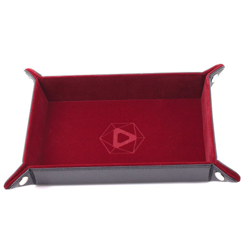 folding dice tray red