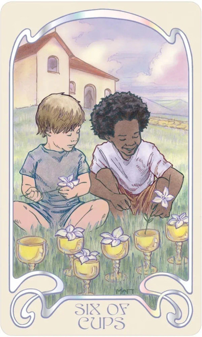 Six of Cups card art