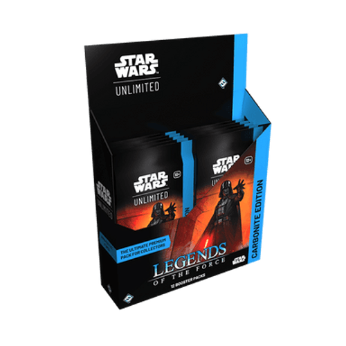 Carbonite Edition Booster Packs display black and blue and darth Vader