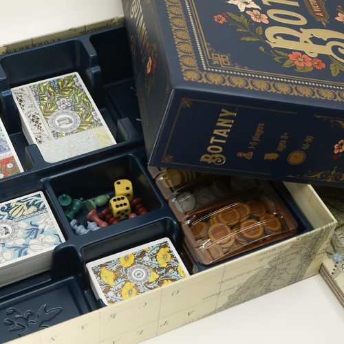 Game components within the game box  with components
