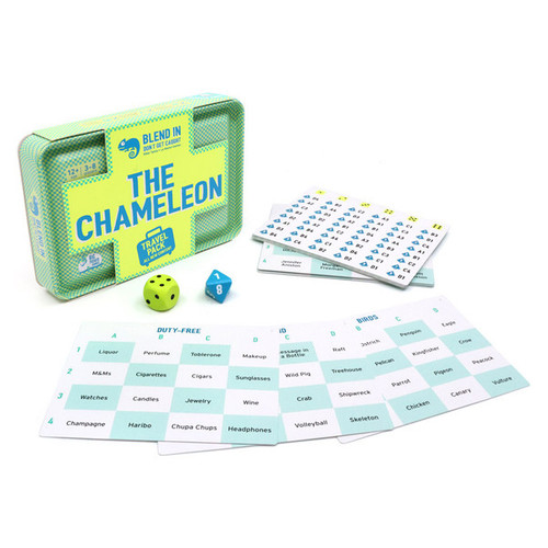 the game components cards, dice