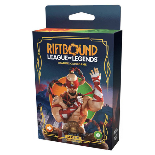 Deck packaging, art depicting the Lee Sin character