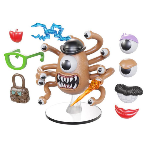 a potato head with extra eye tentacles and other accessories