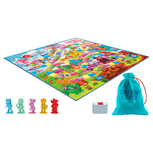 the game components, board, game pieces, and a bag to hold contents