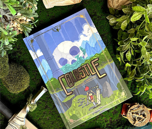 front of book cover featuring a skull half hidden on the horizon