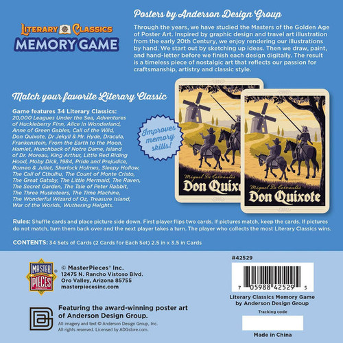 Back of the game box with a list of contents