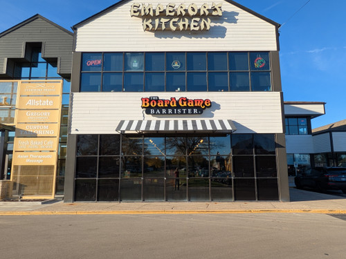 Board Game Barrister sign on building exterior
