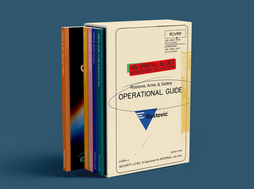 Outer packaging for the adventure collection, made to look like a VHS box set