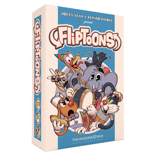 front of game box, many old time cartoons