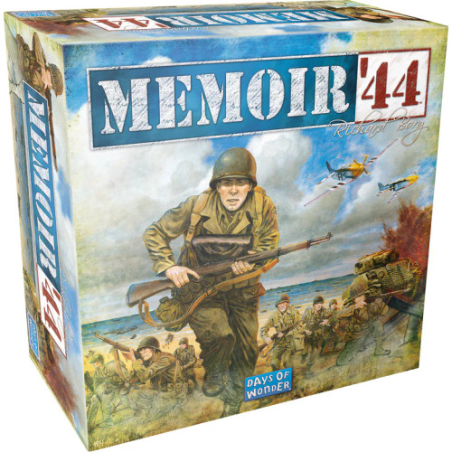 Game box, art depicting a group of soldiers charging up a beach