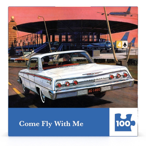 front of puzzle box of Come Fly with Me