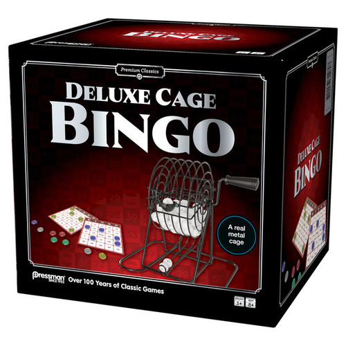 red and black packaging with bingo cage red and black packaging with bingo cage