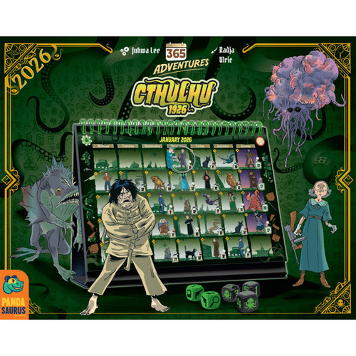 the green cover with a calendar with different monsters
