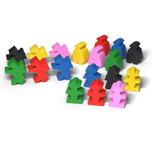 Colorful meeples