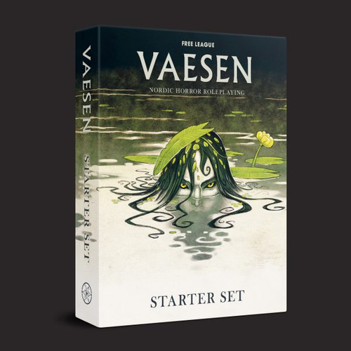 Starter Set box art, featuring a green eyed woman emerging from murky water Starter Set box art, featuring a green eyed woman emerging from murky water