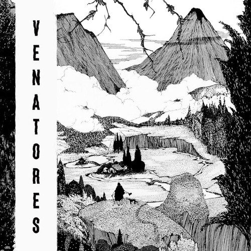 black and white cover of a landscape adventure into a valley black and white cover of a landscape adventure into a valley