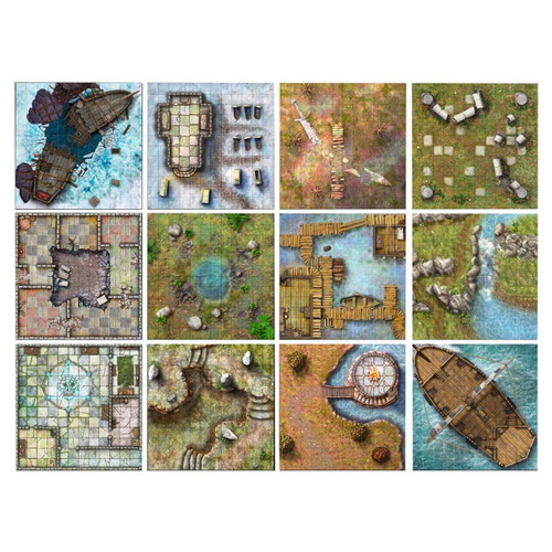 The 12 battle maps available in the calendar