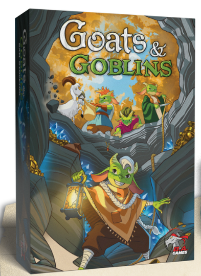 front of game box with the party looking into a well with loot