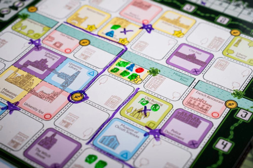Game map with routes drawn