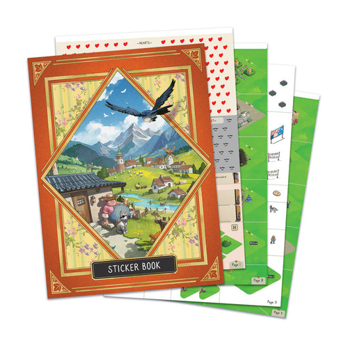 the sticker book and other components