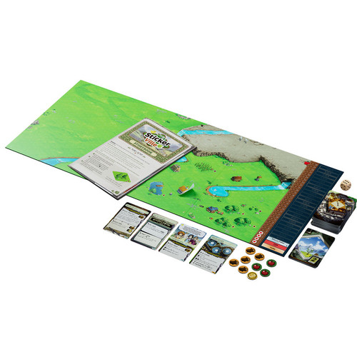 the game board, green map