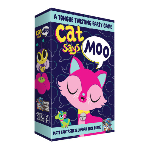 Game box, depicting a cartoon pink cat