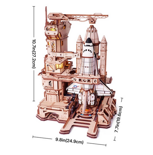Model with dimensions shown