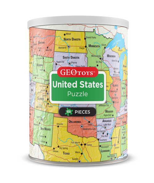 a canister containing a puzzle